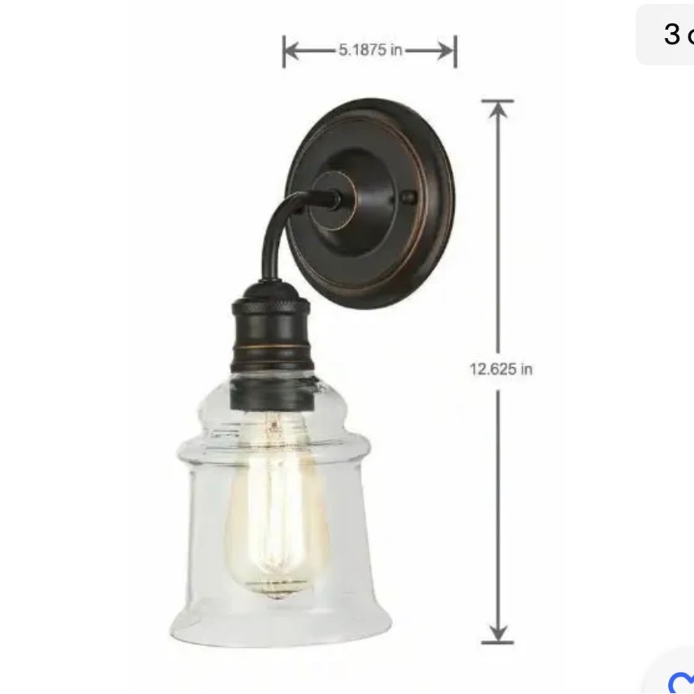 Barden Pointe Antique Bronze Sconce from Home Depot! I have 2!